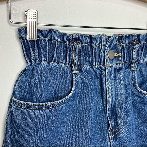 H&M paper bag denim shorts high waist size XS - Picture 3 of 6